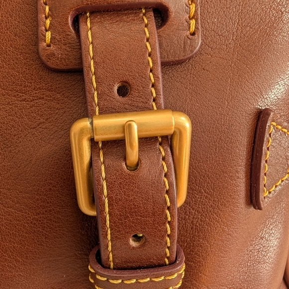 Dooney & Bourke Florentine Large Domed Buckle Satchel Chestnut Brown NWT - Picture 12 of 16